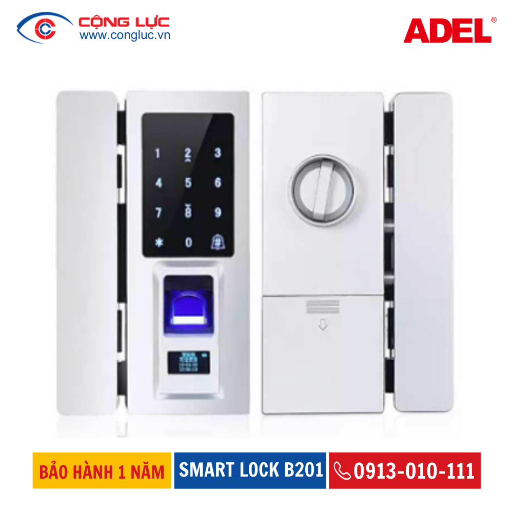 Khóa Vân Tay Kẹp Kính Smart Lock B201