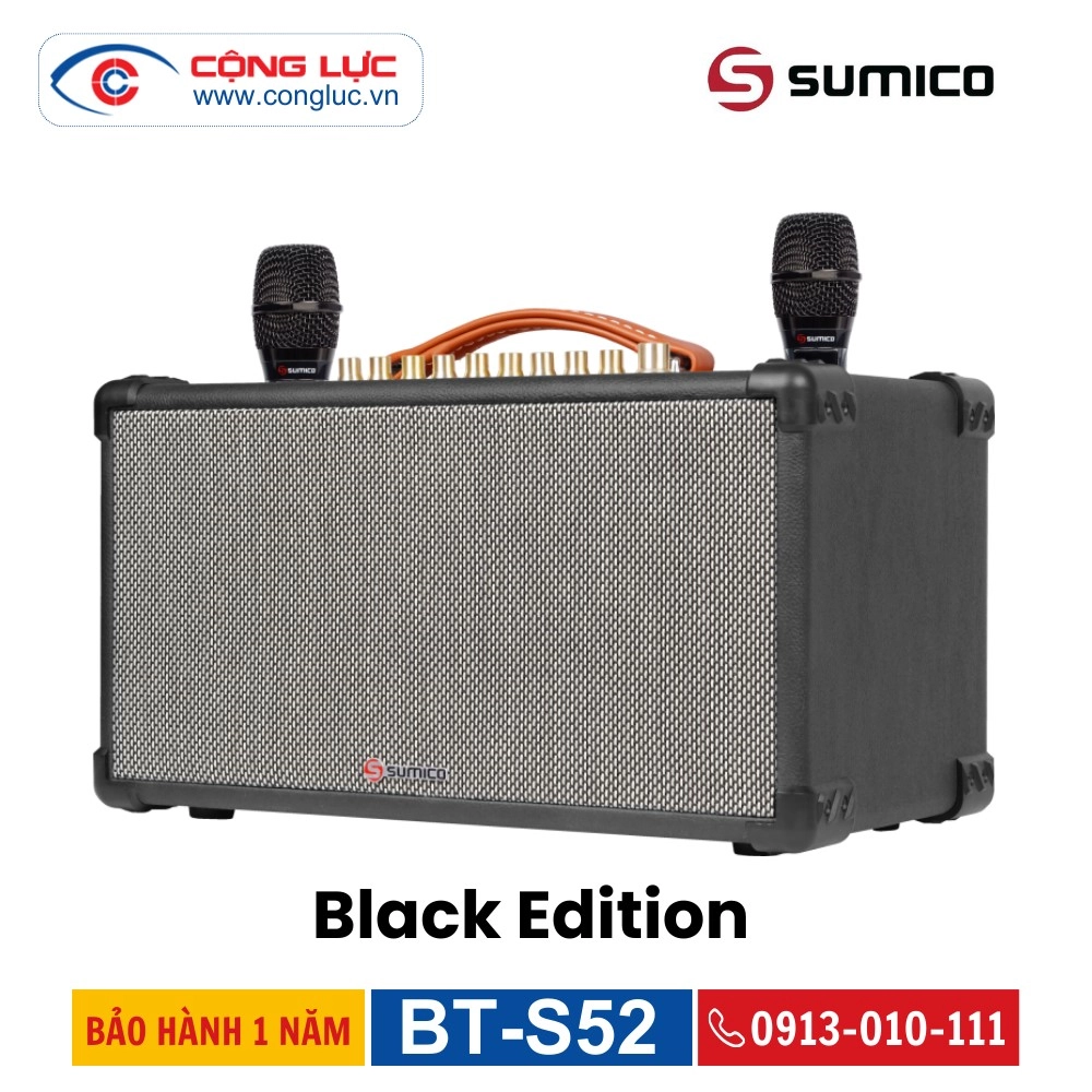 Loa Karaoke Di Động Sumico BT-S52 Black Edition