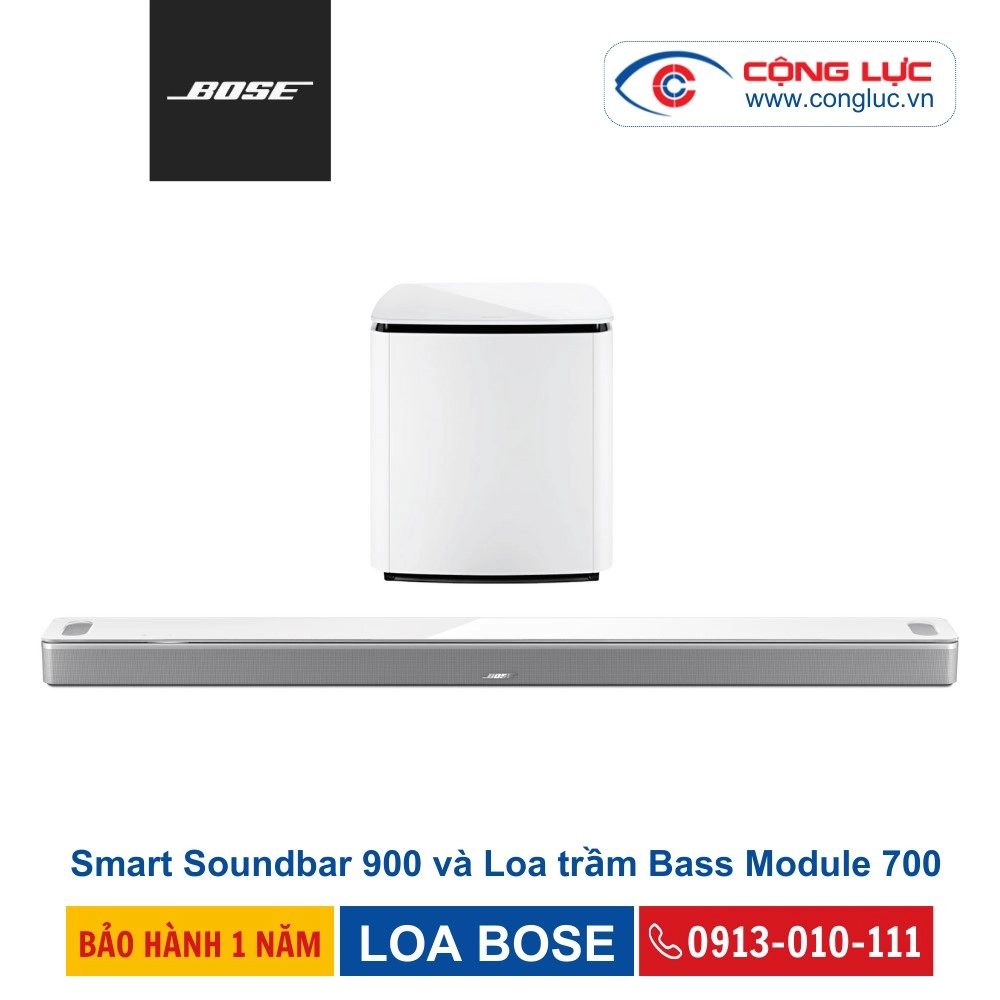 Loa Bose Smart Soundbar 900 và Loa trầm Bose Bass Module 700
