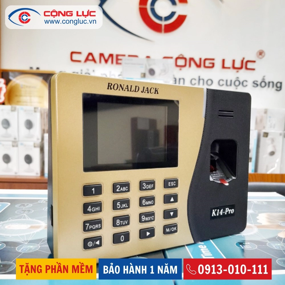 Máy Chấm Công Vân Tay Ronald Jack K14 PRO