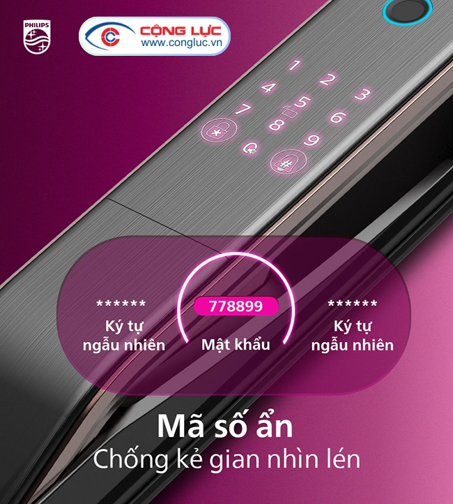 Khoá Cửa Vân Tay PhiLips DDL303-VP