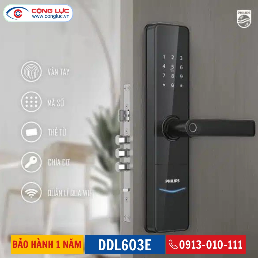 Khoá Cửa Vân Tay PhiLips DDL603E