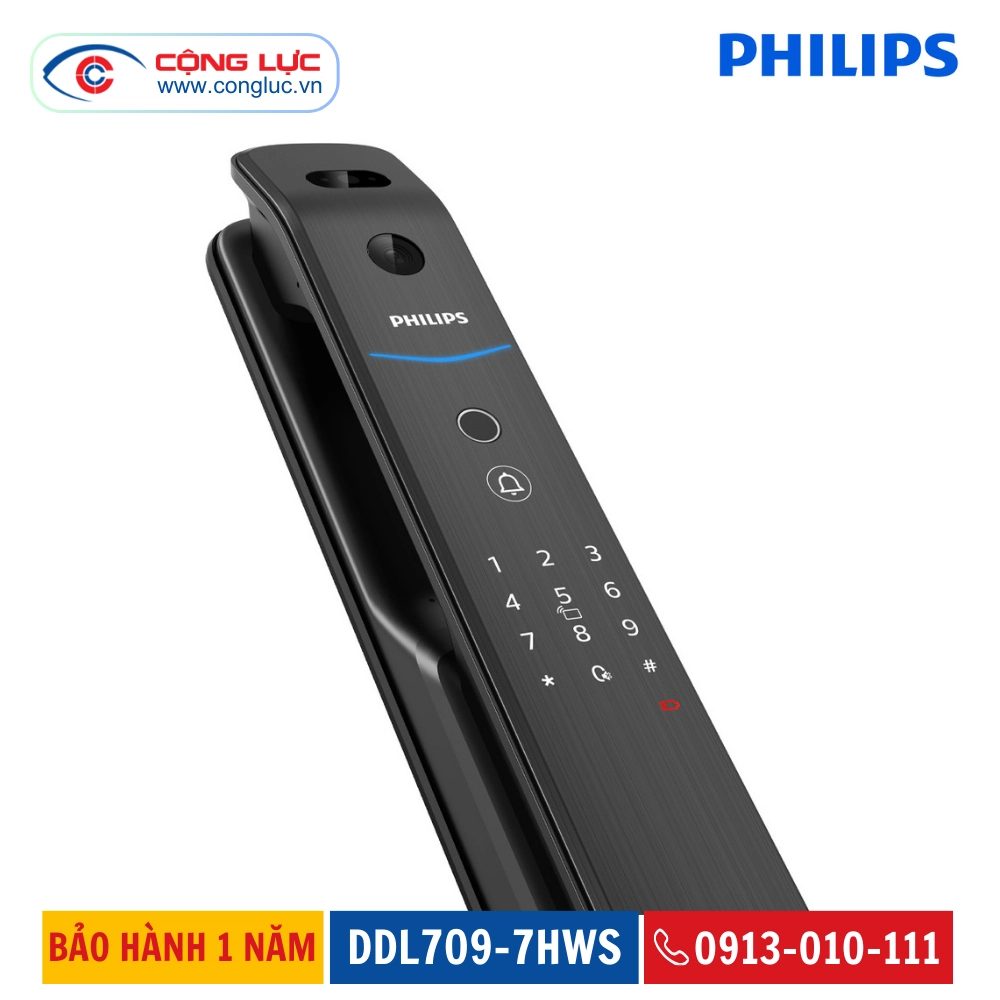 Khóa Cửa Vân Tay Philips DDL709-7HWS