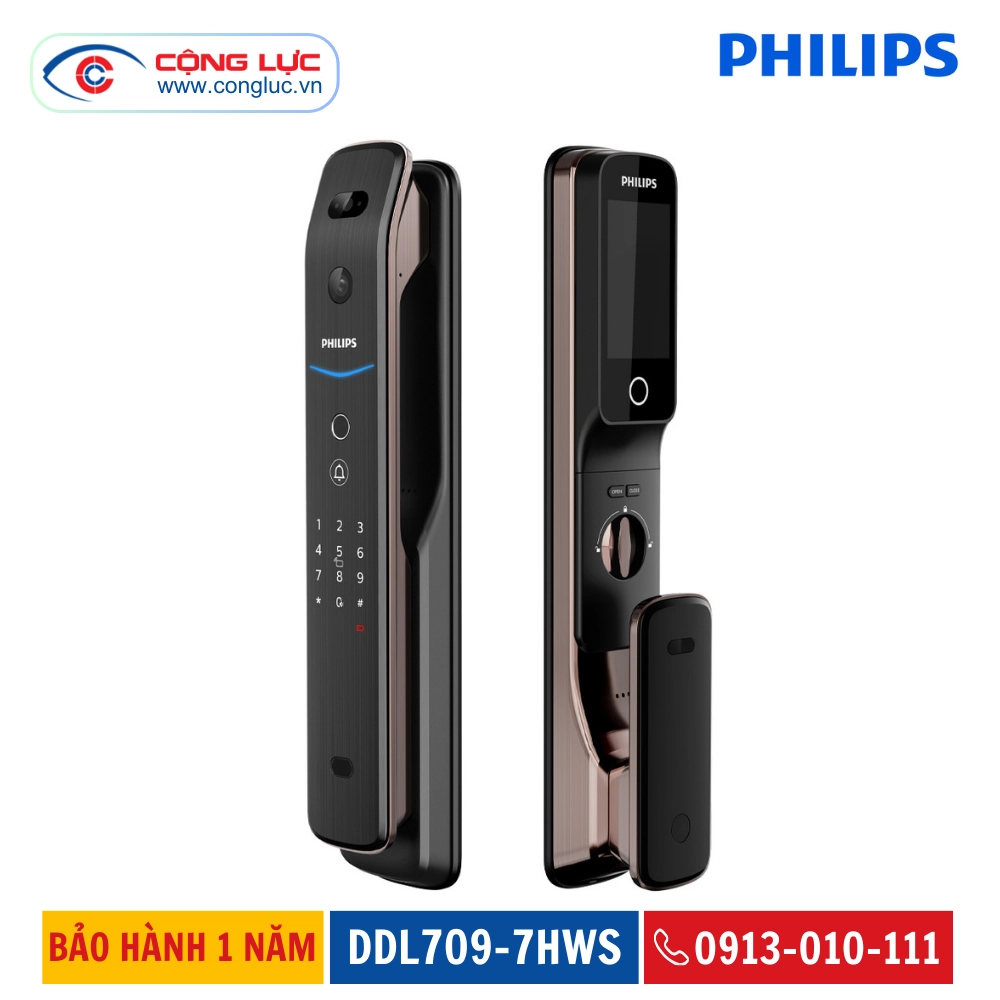 Khóa Cửa Vân Tay Philips DDL709-7HWS