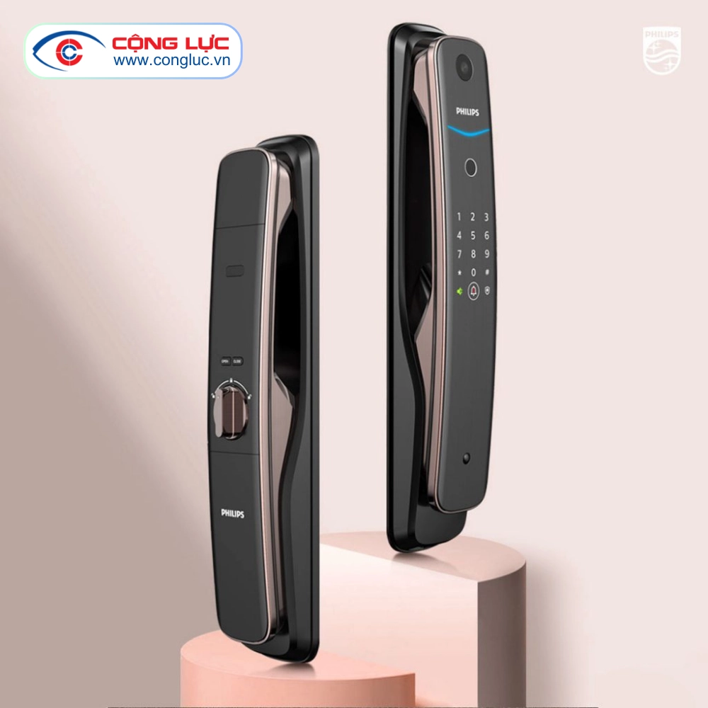 Khoá Cửa Vân Tay Có Camera Philips DDL702-1HWS