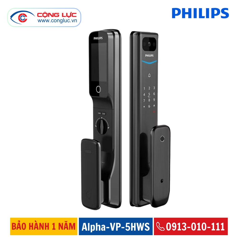 Khoá Cửa Vân Tay Philips Alpha-VP-5HWS