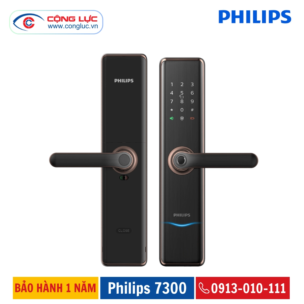 Khoá Cửa Vân Tay Philips 7300