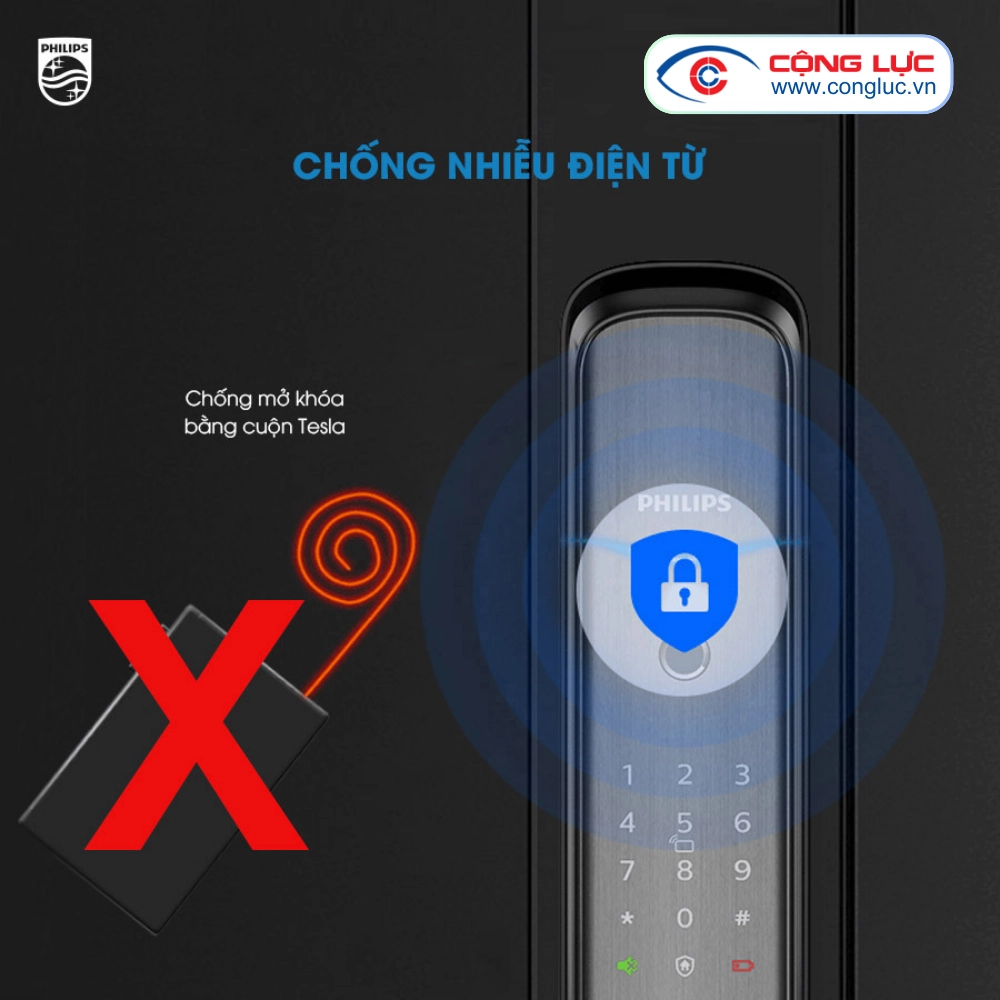 Khoá Cửa Vân Tay Philips DDL702E