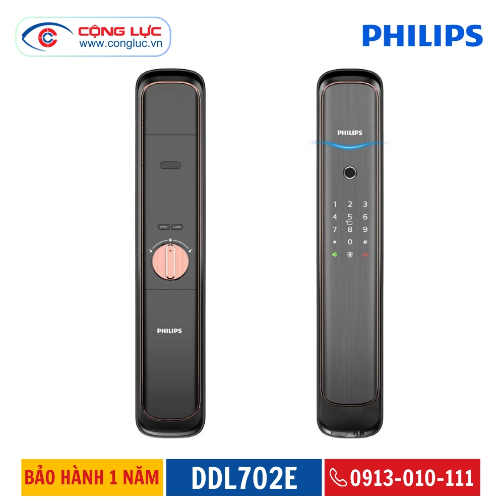 Khoá Cửa Vân Tay Philips DDL702E