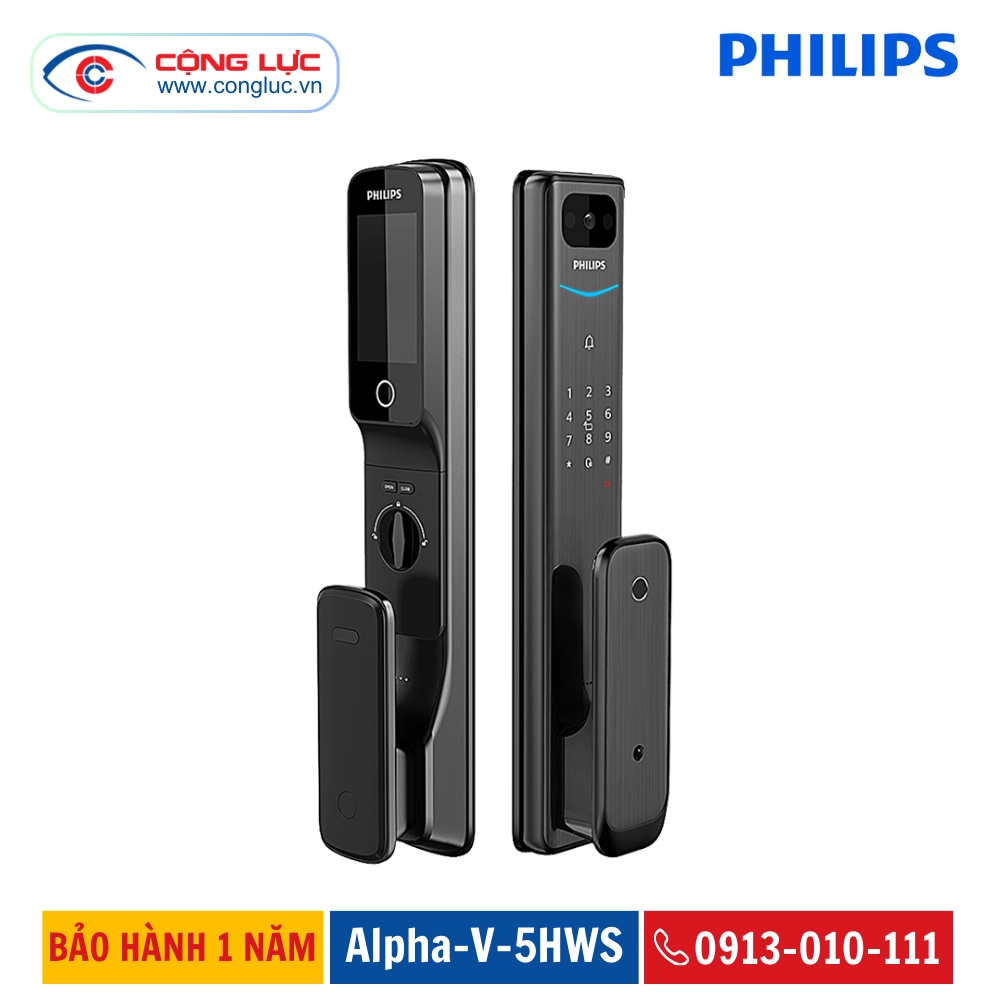 Khoá Cửa Vân Tay Philips Alpha-V-5HWS