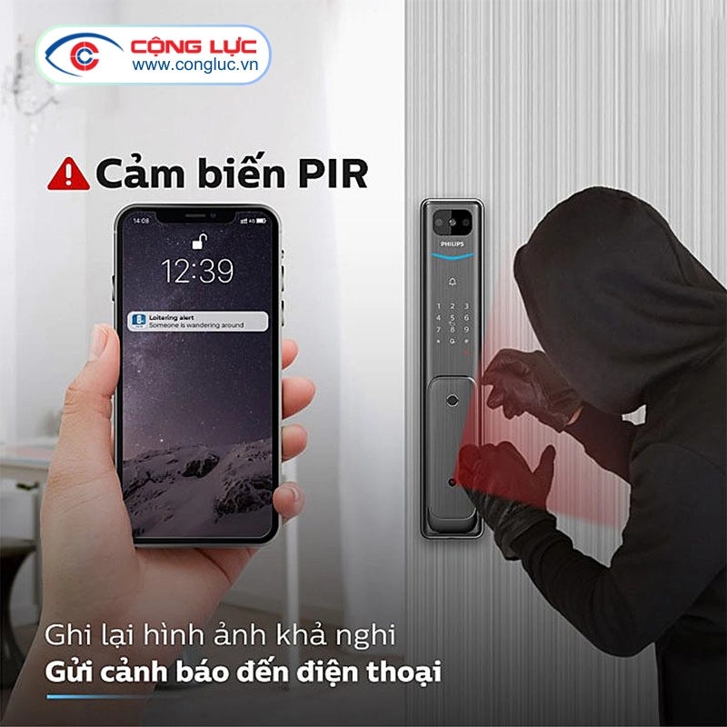 Khoá Cửa Vân Tay Philips Alpha-V-5HWS