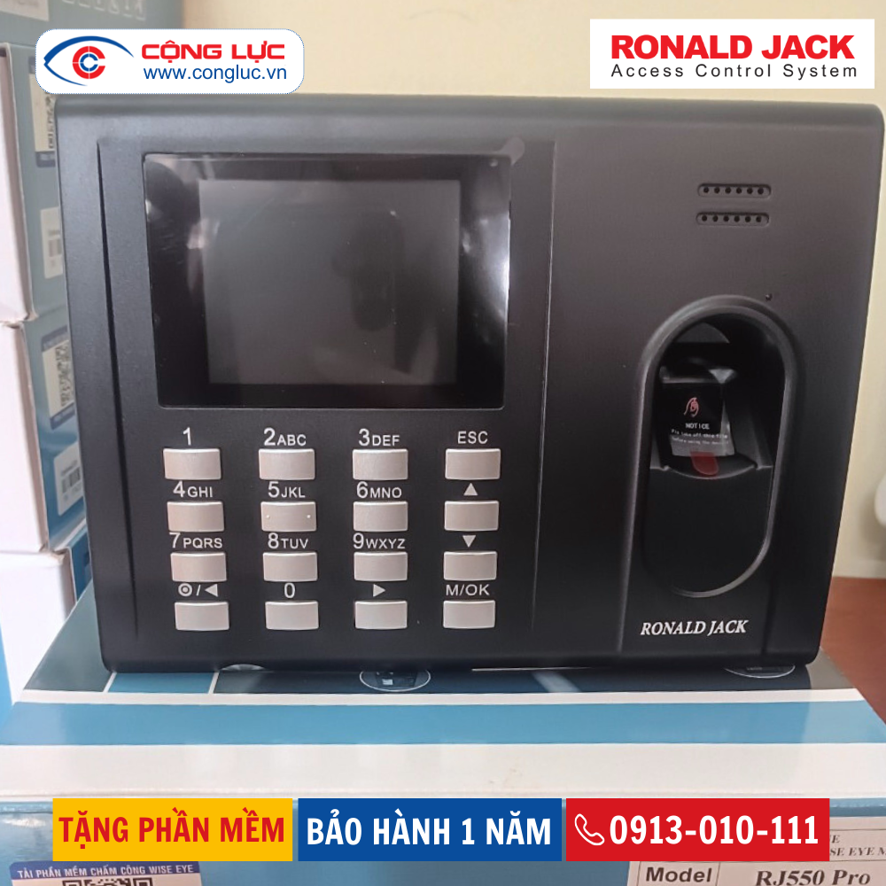 Máy Chấm Công Vân Tay Ronald Jack Rj550 PRO