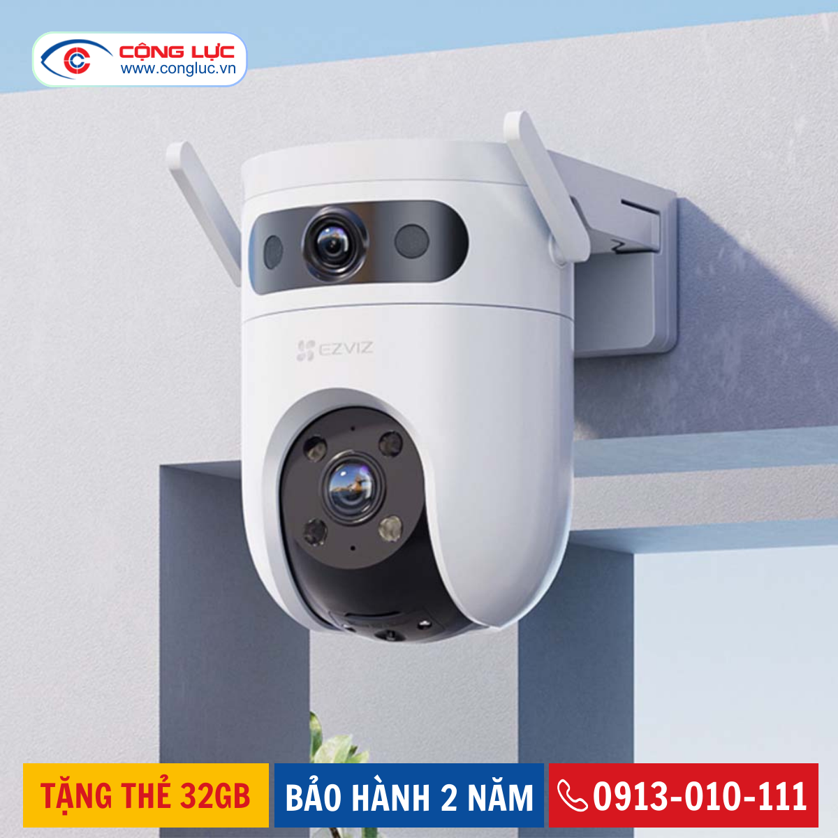 Camera Wifi 2 Mắt Ezviz H9C 6MP