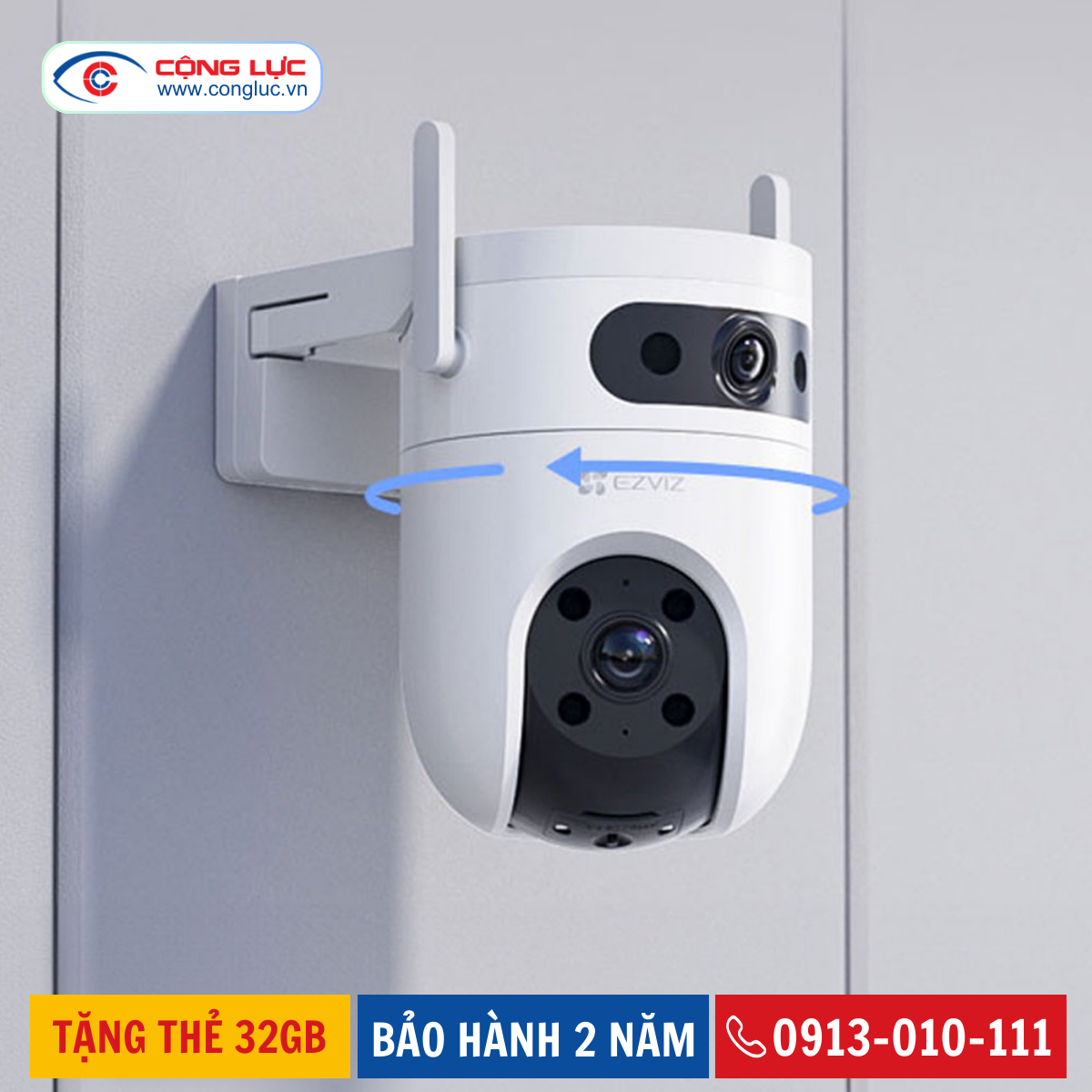 Camera Wifi 2 Mắt Ezviz H9C 6MP