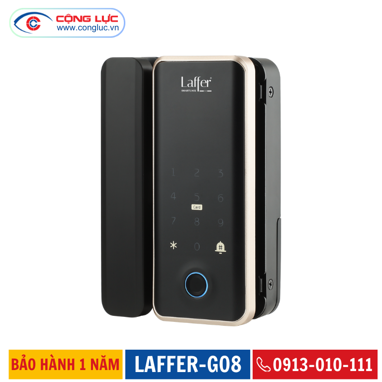 Khoá Vân Tay Cho Cửa Kính Cường Lực Laffer G08