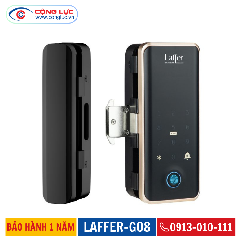 Khoá Vân Tay Cho Cửa Kính Cường Lực Laffer G08
