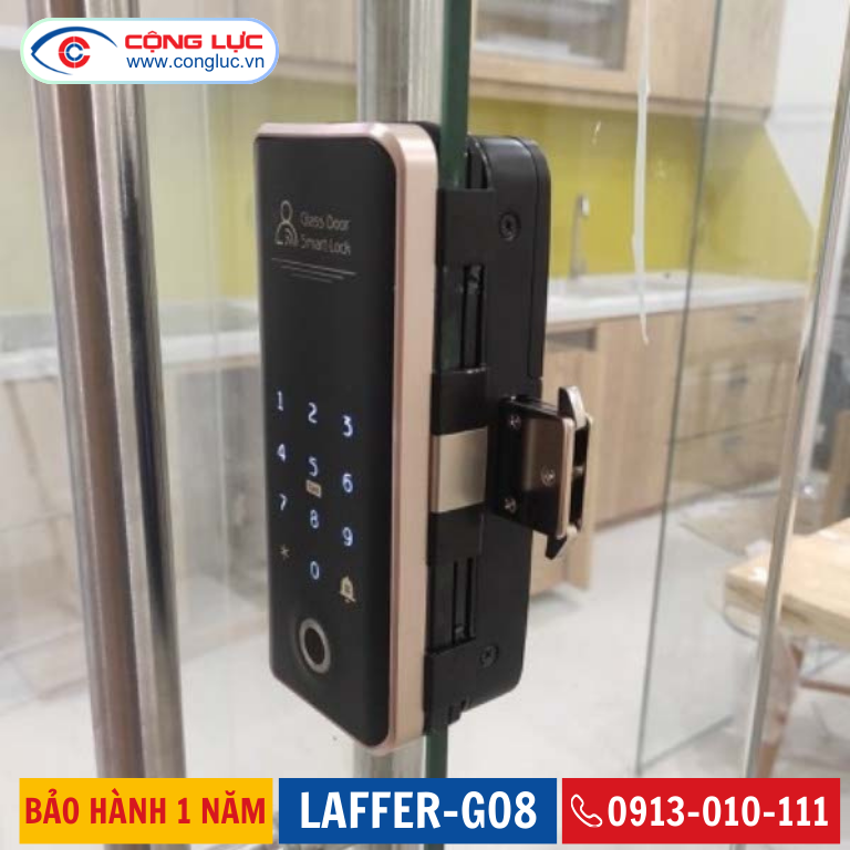Khoá Vân Tay Cho Cửa Kính Cường Lực Laffer G08