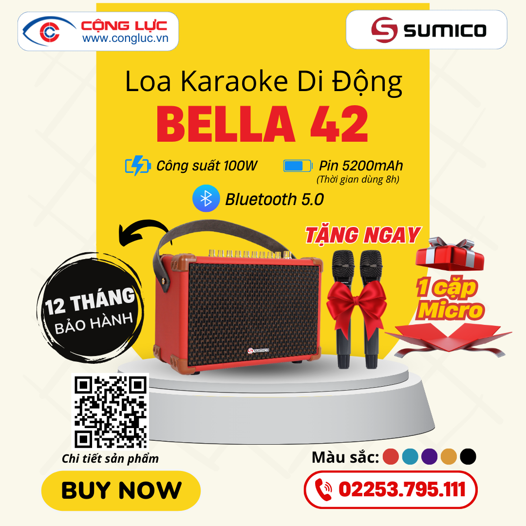 Loa Karaoke Di Động Sumico Bella 42