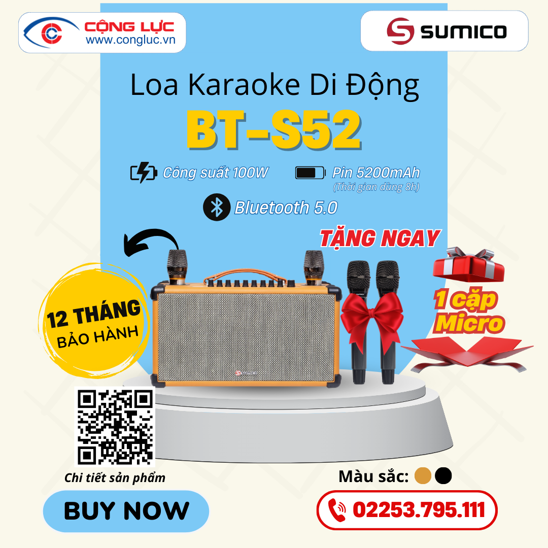 Loa Karaoke Di Động Sumico BT-S52