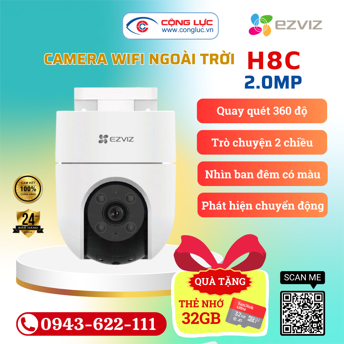 Camera Wifi Ezviz H8C 2MP