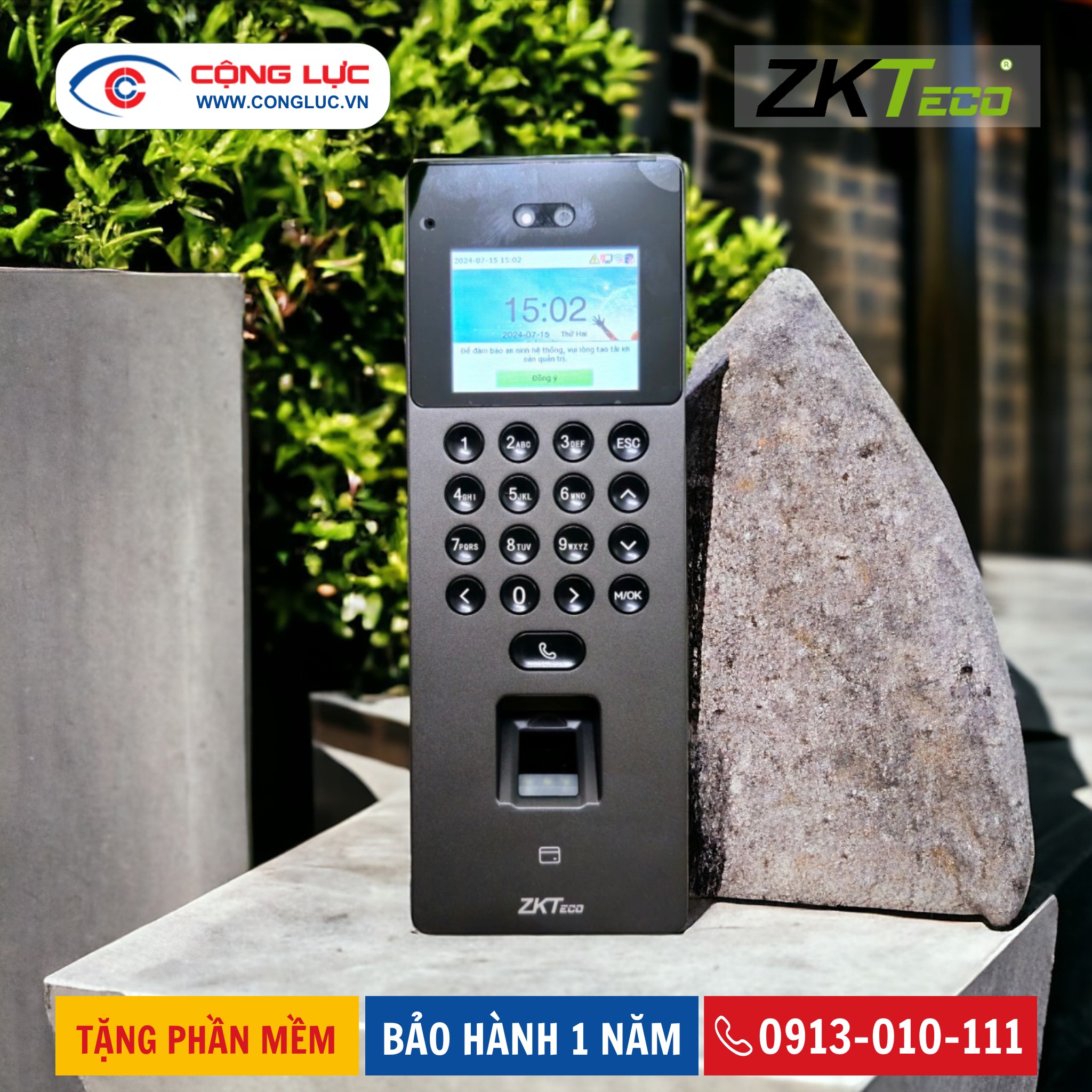 Máy Chấm Công Khuôn Mặt ZKteco Sense 2A