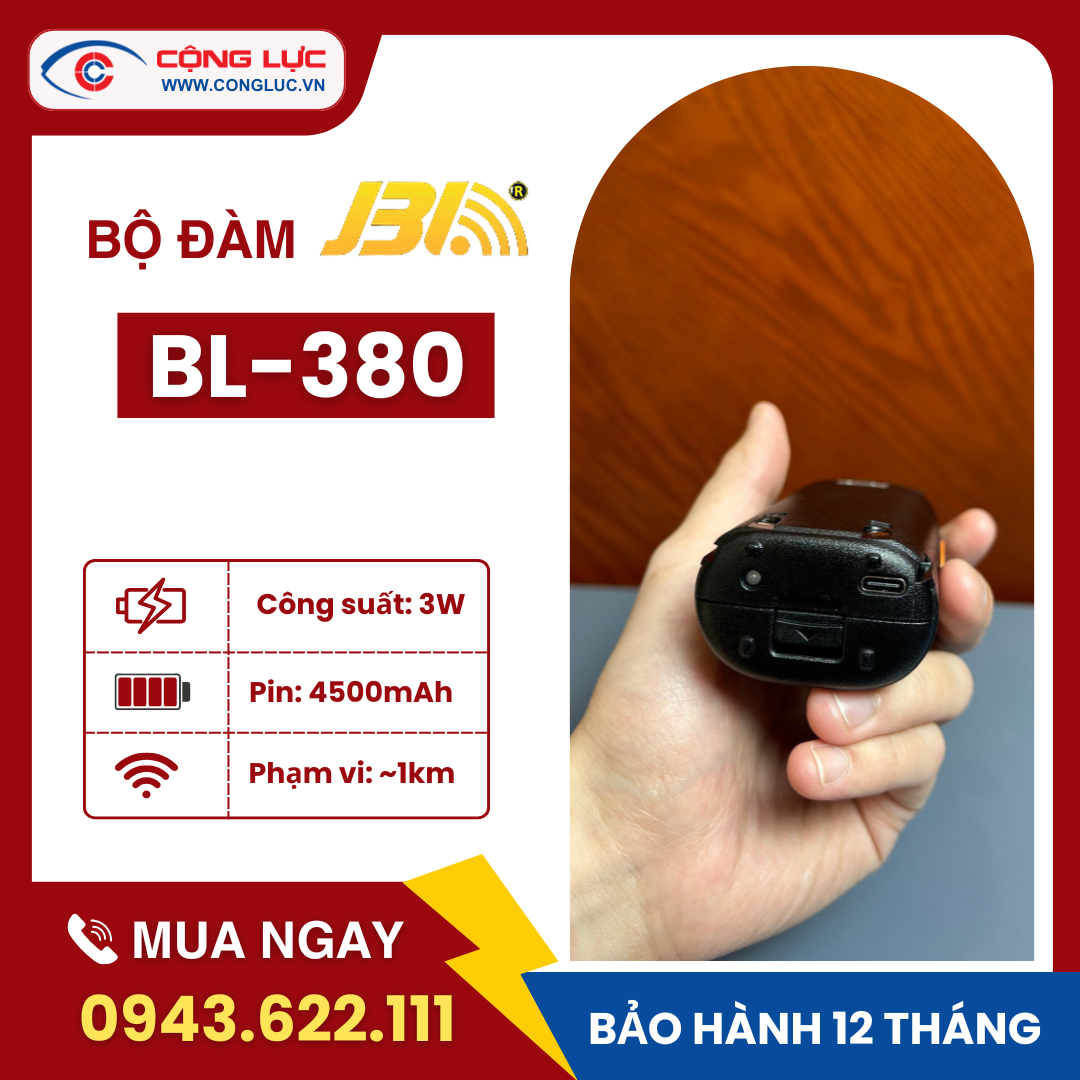Máy Bộ Đàm JBL BL-380. Dò Tần Số Tự Động