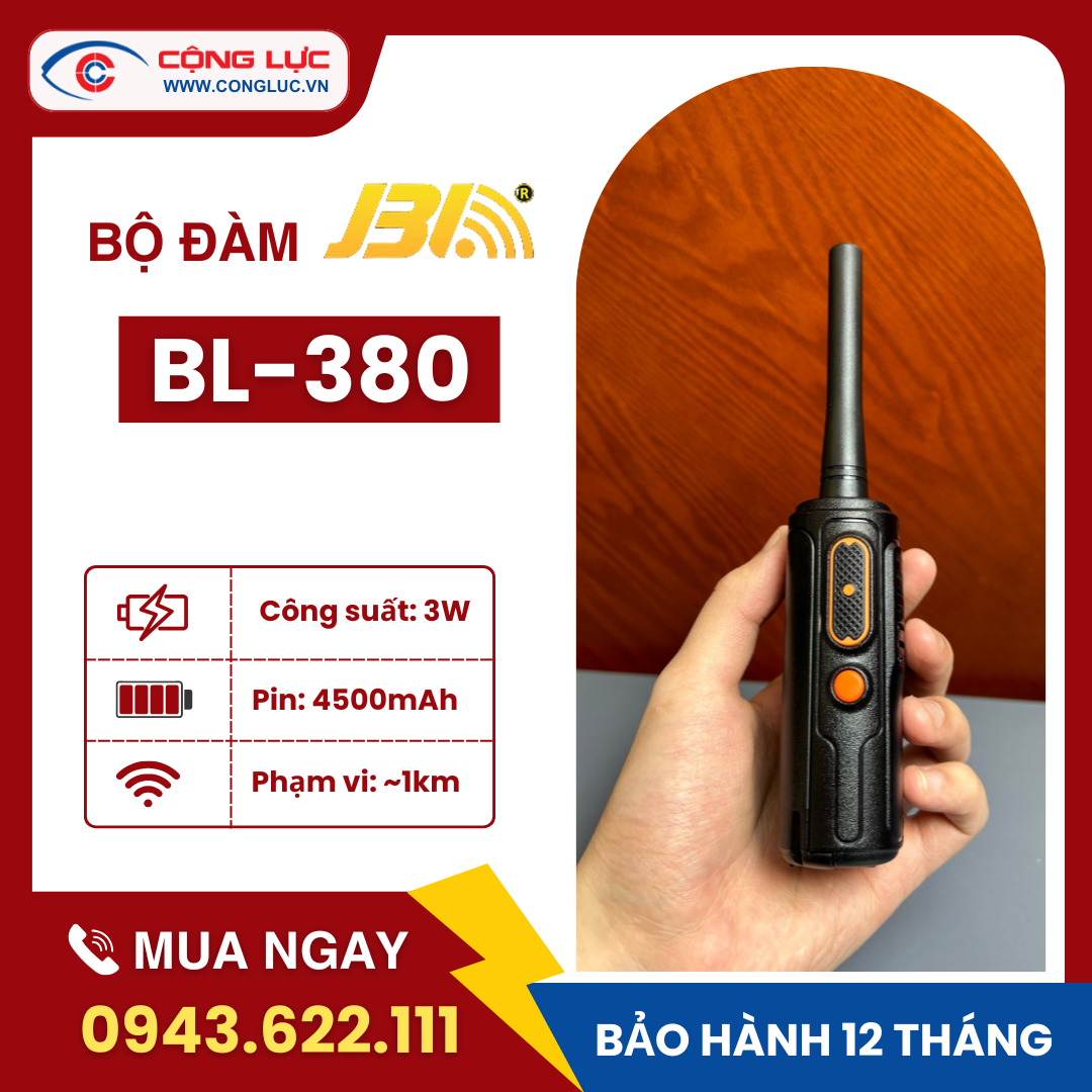 Máy Bộ Đàm JBL BL-380. Dò Tần Số Tự Động