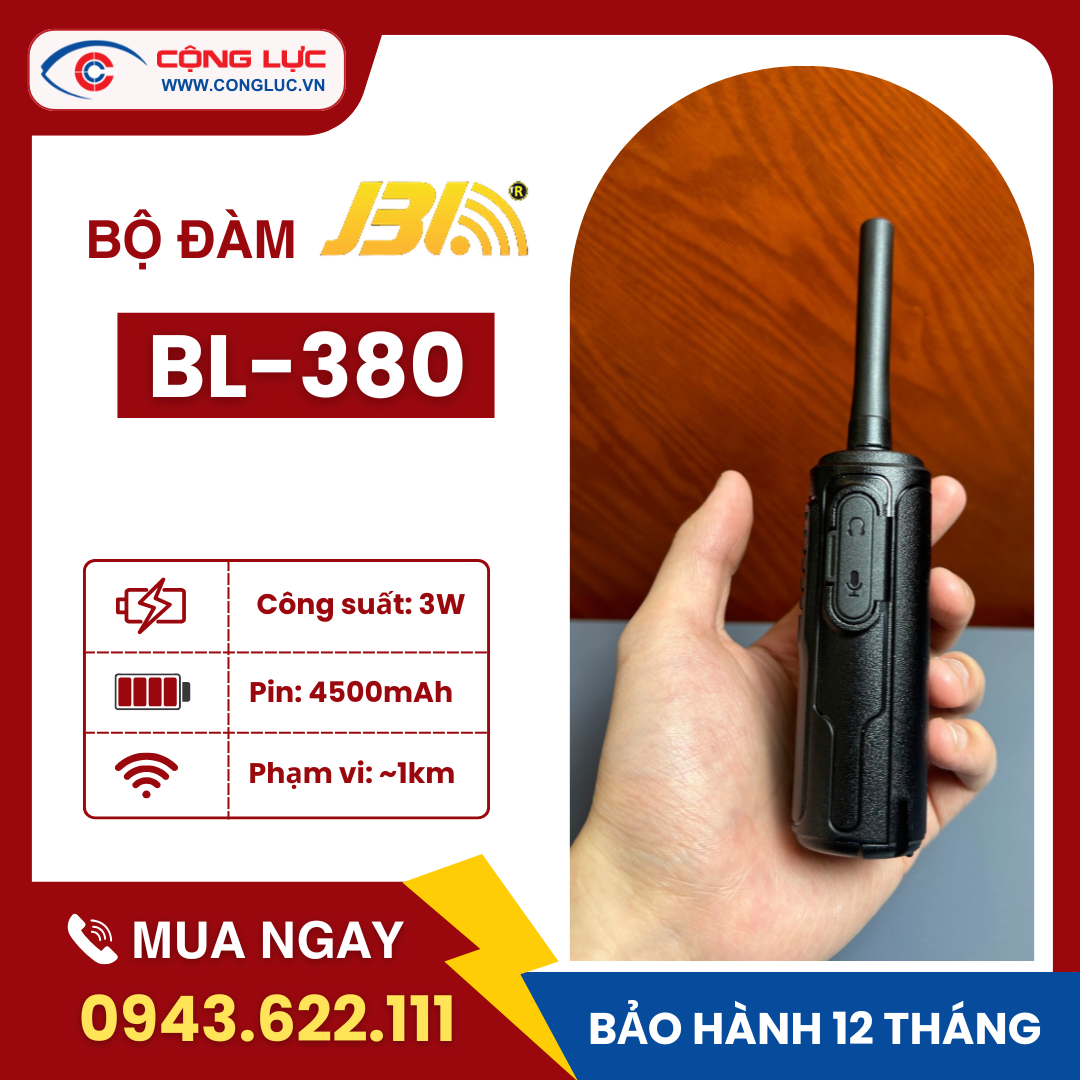 Máy Bộ Đàm JBL BL-380. Dò Tần Số Tự Động