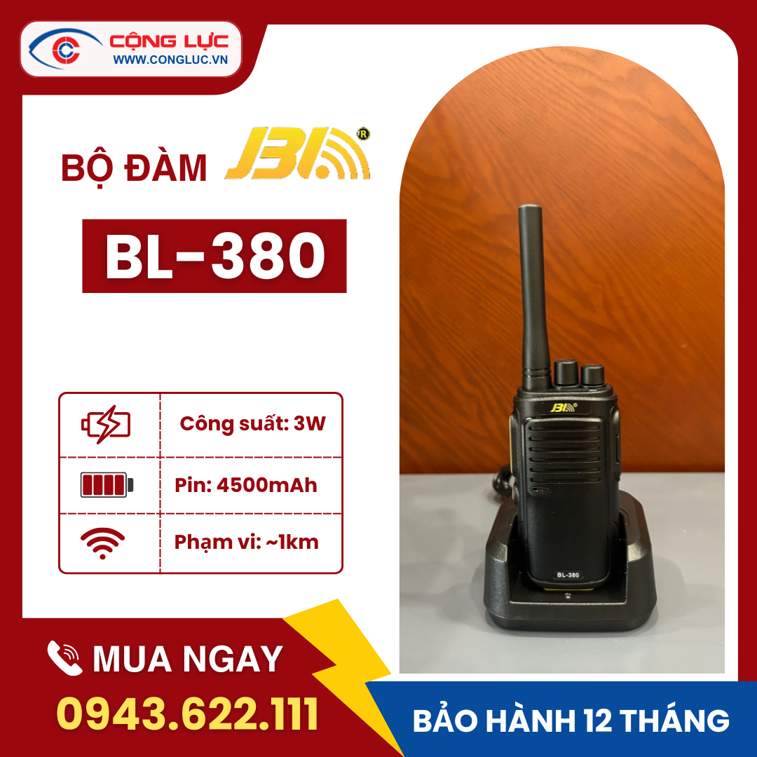 Máy Bộ Đàm JBL BL-380. Dò Tần Số Tự Động