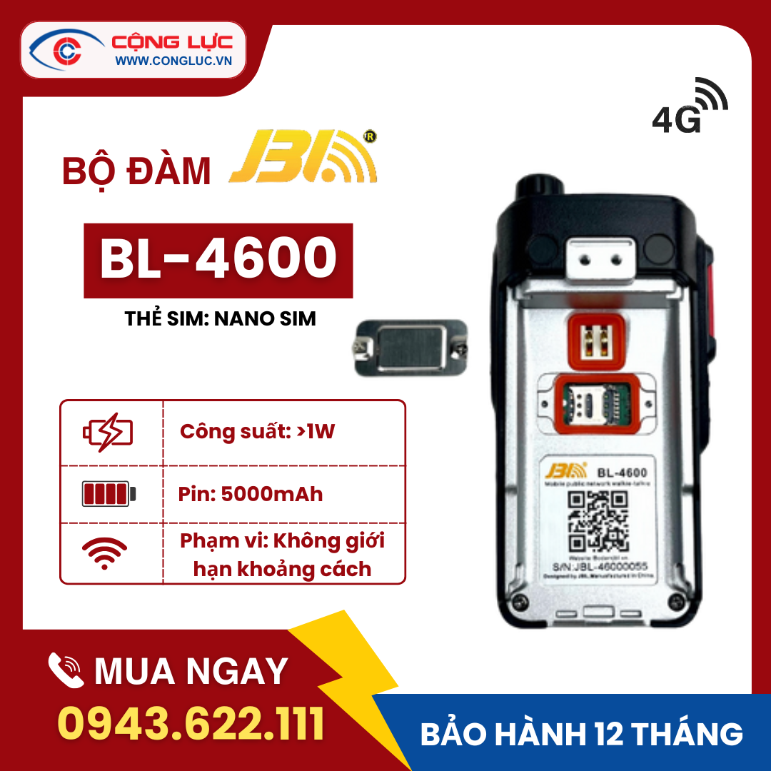 Máy Bộ Đàm 4G JBL BL – 4600