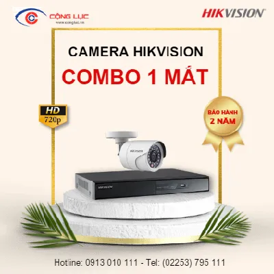 Trọn bộ 1 Camera Hikvision 1.0MP