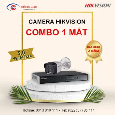 Trọn Bộ 1 Camera Hikvision 3.0MP