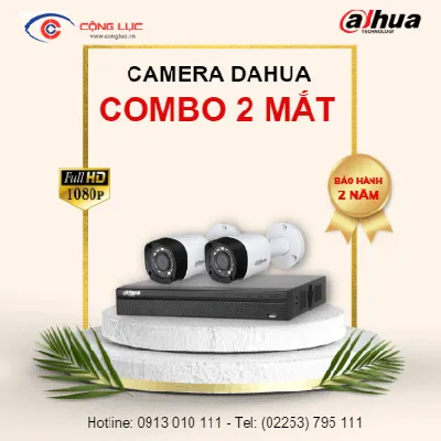 Trọn bộ 2 Camera Dahua 2.0MP