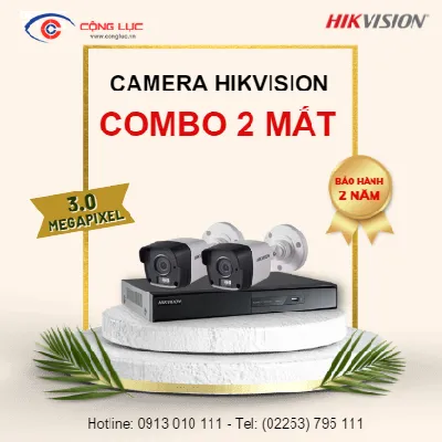 Trọn Bộ 2 Camera Hikvision 3.0MP