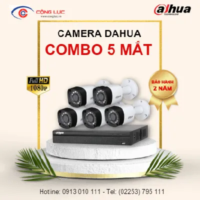 Trọn bộ 5 Camera Dahua 2.0MP
