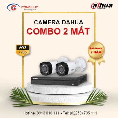 Trọn bộ 2 Camera Dahua 1.0MP