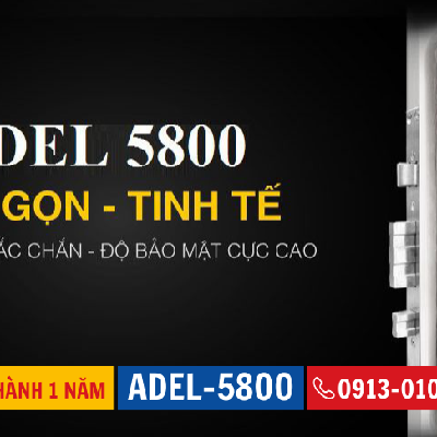 Khóa vân tay cửa nhôm kính Adel 5800