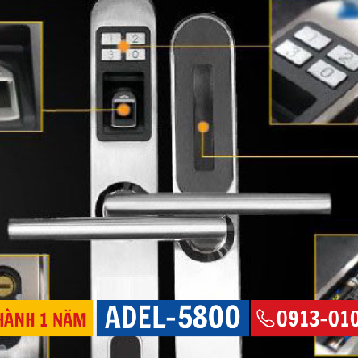 Khóa vân tay cửa nhôm kính Adel 5800