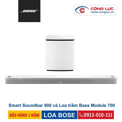 Loa Bose Smart Soundbar 900 và Loa trầm Bose Bass Module 700