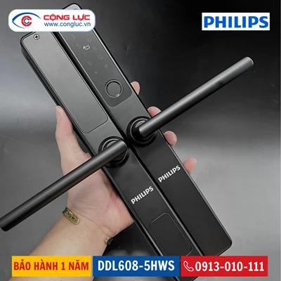 Khóa Vân Tay Cửa Nhôm Philips DDL608-5HWS
