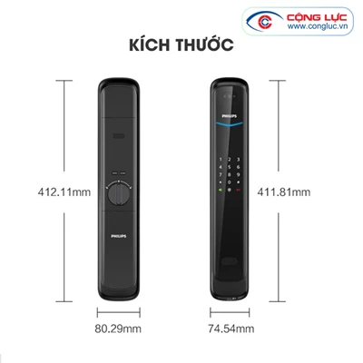 Khoá Cửa Thông Minh Philips DDL702 - Nhận Diện Khuôn Mặt