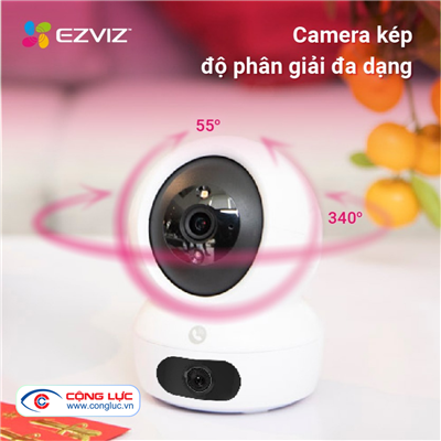 Camera Wifi Ống Kính Kép Ezviz H7C 8MP