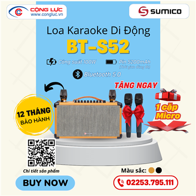 Loa Karaoke Di Động Sumico BT-S52