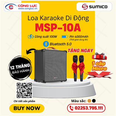 Loa Karaoke Di Động Sumico MSP10A Black Edition