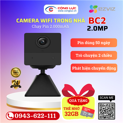 Camera Wifi Ezviz BC2 Chạy Bằng Pin