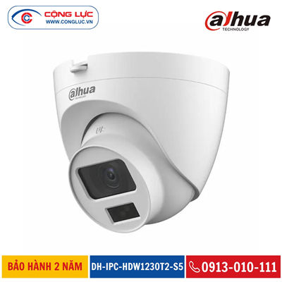 Camera IP Dome Dahua 2MP DH-IPC-HDW1230T2-S5 Hồng Ngoại 30 Mét