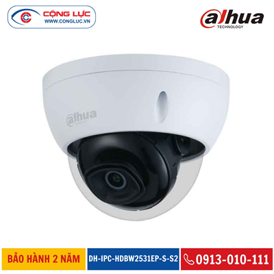 Camera IP Dahua 5MP DH-IPC-HDBW2531EP-S-S2 Hồng Ngoại 30 Mét