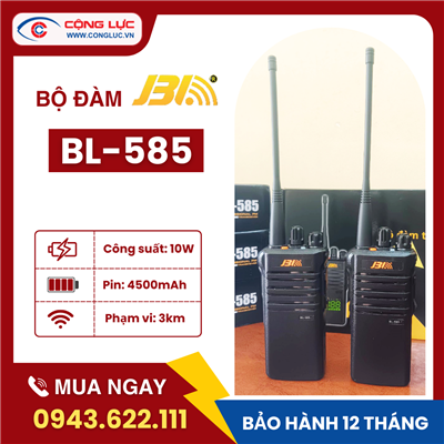 Máy Bộ Đàm JBL BL-585. Tự Dò Tần Số. Màn Hình Đèn Led Báo Kênh+Pin