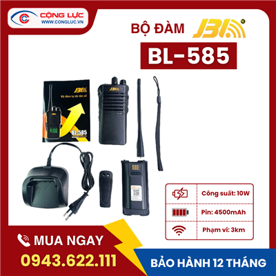 Máy Bộ Đàm JBL BL-585. Tự Dò Tần Số. Màn Hình Đèn Led Báo Kênh+Pin