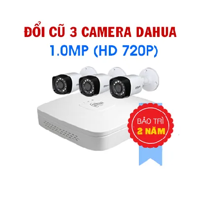 Đổi mới 3 Camera Dahua 1.0MP